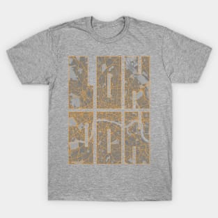 London, England City Map Typography - Bauhaus T-Shirt